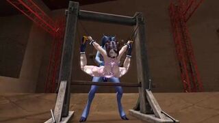 Beautiful horny girl has a meeting with a Tgirl succubus and gets fucked in the BDSM room - porn video